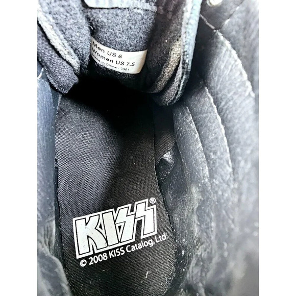 Vans Size Men's 6 Women's 7.5 Black KISS Dressed to Kill Hi Lace sneakers NEW - Picture 11 of 16